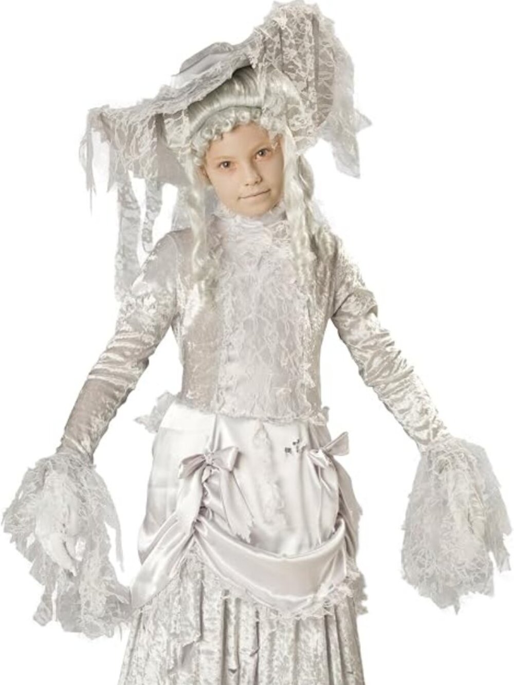 NWT InCharacter Ghostly Lady Victorian Ghost Costume Girls 4 6 8